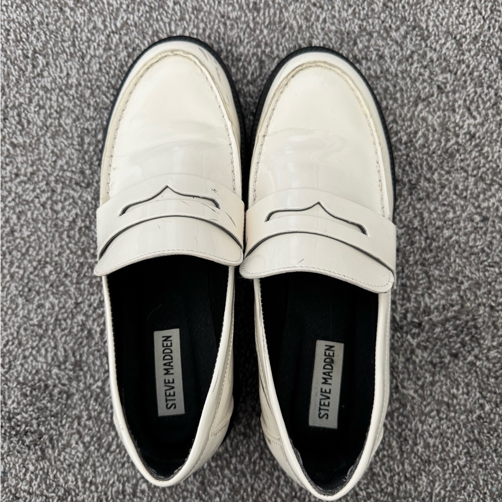 Steve Madden Men's White Loafers